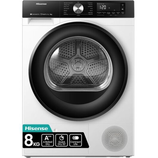 HISENSE 3S Series DH3S802BW3 WiFi-enabled 8 kg Heat Pump Tumble Dryer - White