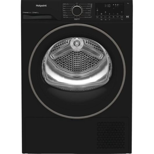 HOTPOINT FabricCare C HD 94M BBS UK 9 kg Heat Pump Tumble Dryer - Black