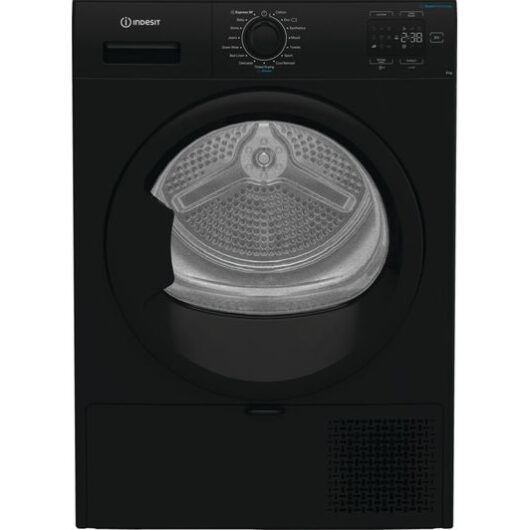 INDESIT C YSD 82D BB UK kg Heat Pump Tumble Dryer - Black