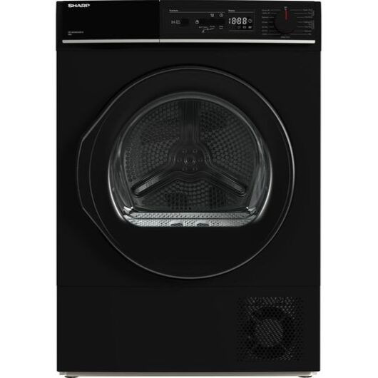 SHARP KD-NHA8S6GB1D-EN 8 kg Heat Pump Tumble Dryer - Black