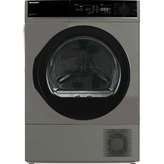 SHARP KD-NHA8S6GA1D-EN 8 kg Heat Pump Tumble Dryer - Dark Silver