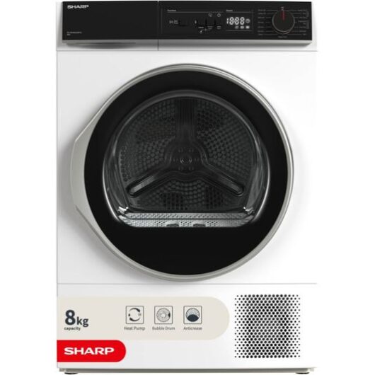 SHARP KD-NHA8S6GW1D-EN 8 kg Heat Pump Tumble Dryer - White