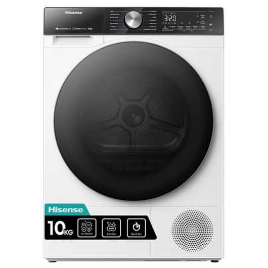 HISENSE 5S Series DH5S102BW WiFi-enabled 10 kg Heat Pump Tumble Dryer - White