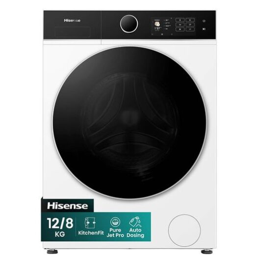 HISENSE KitchenFit 5i Series WD5I1245BWR WiFi-enabled 12 kg Washer Dryer - White